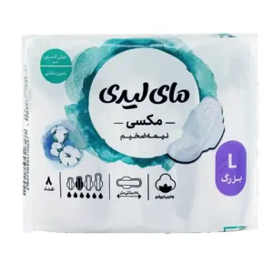 نوار بهداشتی مای لیدی مدل مکسی پنبه ای نیمه ضخیم L