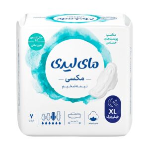 نوار بهداشتی مای لیدی مدل مکسی پنبه ای نیمه ضخیم سایز XL
