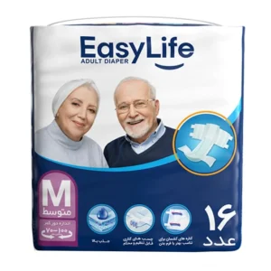 پوشینه چسبی ایزی لایف بزرگسال بسته 16 عددی سایز متوسط