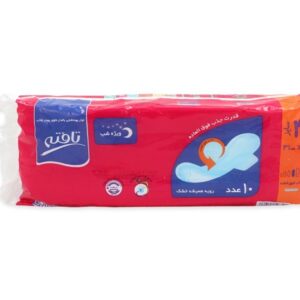 نوار بهداشتی بالدار مشبک تافته ویژه شب بسته 10 عددی سایز Xl